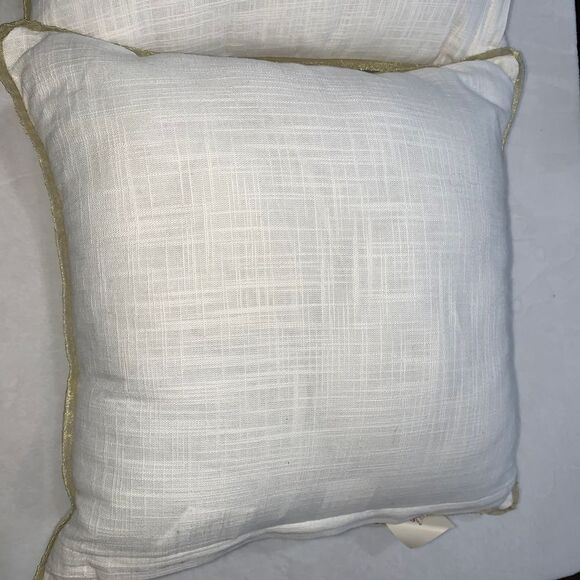 Real lambs wool diamante encrusted accent pillows cream gold 14 x 12 inches - Picture 9 of 10